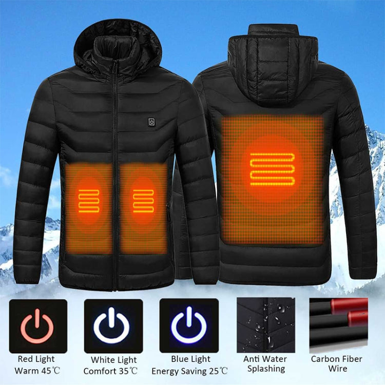 Winter Smart Electric Heating Hooded Jacket, Size:M(Red) - Down Jackets by buy2fix | Online Shopping UK | buy2fix