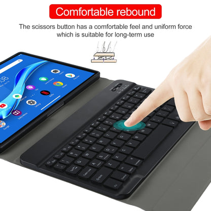 AM10S Detachable Bluetooth Backlight Keyboard Ultrathin Horizontal Flip Leather Tablet Case with Holder for Lenovo M10 Plus 10.3 inch X606F(Black) - Lenovo Keyboard by buy2fix | Online Shopping UK | buy2fix