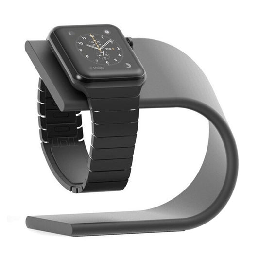 U Shape Aluminum Stand Charger Holder For Apple Watch 38mm / 42mm(Black) - Apple Accessories by buy2fix | Online Shopping UK | buy2fix