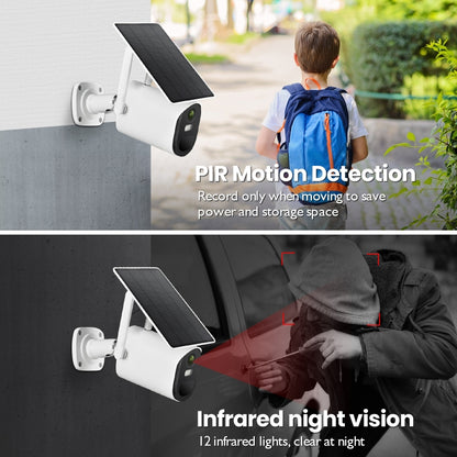 T20 1080P Full HD 4G (EU Version) Solar Powered Camera, Support PIR Human Body Infrared Sensor, Night Vision, Two Way Audio, TF Card - Security by buy2fix | Online Shopping UK | buy2fix