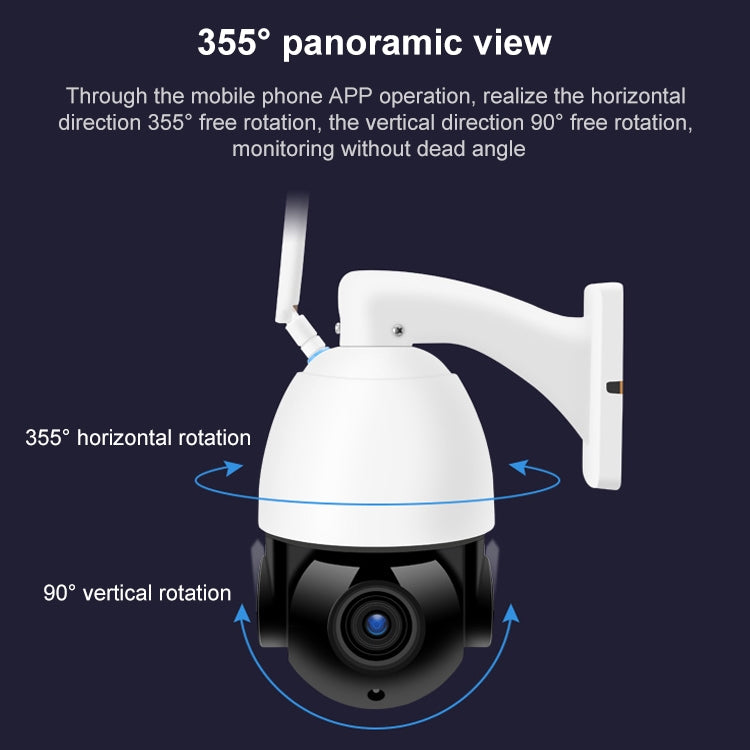 QX5 4G (EU Version) 2.0 Million Pixels 1080P HD 20X Zoom Dome Smart Camera, Support Infrared Night Vision / Motion Detection / Voice Intercom / TF Card, UK Plug - Security by buy2fix | Online Shopping UK | buy2fix