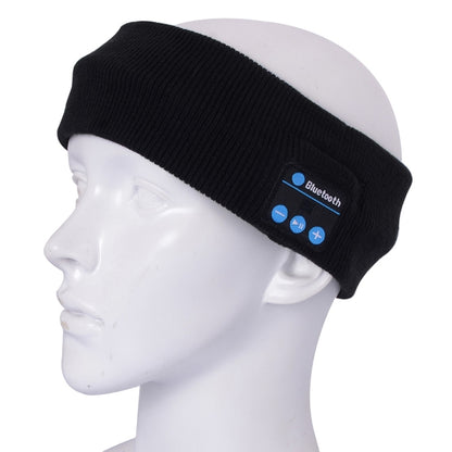 Knitted Bluetooth Headsfree Sport Music Headband with Mic for iPhone / Samsung and Other Bluetooth Devices(Black) - Smart Wear by buy2fix | Online Shopping UK | buy2fix