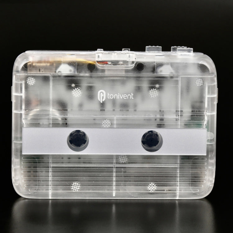 Tonivent TON007T Portable Bluetooth Tape Cassette Player, Support FM / Bluetooth Input and Output(Transparent) - Tape Converter by buy2fix | Online Shopping UK | buy2fix