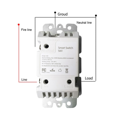 120 Type WiFi Smart Wall Touch Switch, US Plug(White) - Consumer Electronics by buy2fix | Online Shopping UK | buy2fix