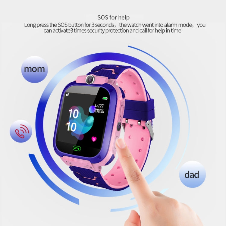 Q12B 1.44 inch Color Screen Smartwatch for Children, Support LBS Positioning / Two-way Dialing / One-key First-aid / Voice Monitoring / Setracker APP (Blue) - Smart Wear by buy2fix | Online Shopping UK | buy2fix