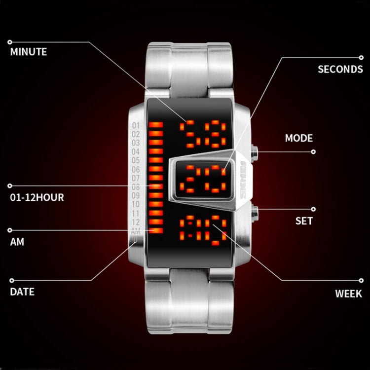 SKMEI 1179 Multifunctional Men Outdoor Sports Noctilucent Waterproof LED Digital Watch(Black) - LED Digital Watches by SKMEI | Online Shopping UK | buy2fix