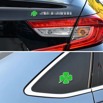 2pcs Four Leaf Clover Luck Symbol Badge Labeling Sticker Styling Car Decoration, Size: 2x2x0.2cm - In Car by buy2fix | Online Shopping UK | buy2fix