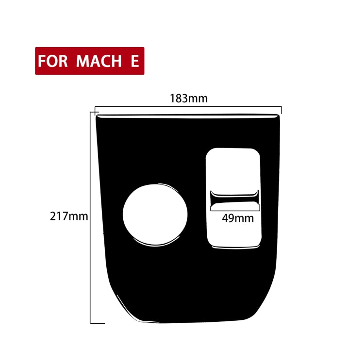 For Ford Mustang Mach E 2021 Car Gear Panel Decorative Sticker, Left and Right Drive Universal(Black) - In Car by buy2fix | Online Shopping UK | buy2fix