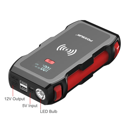 FOXSUR FJS-700 12V Car Multifunctional Wireless Charging Emergency Start Power Supply (Red) - Power Bank by FOXSUR | Online Shopping UK | buy2fix