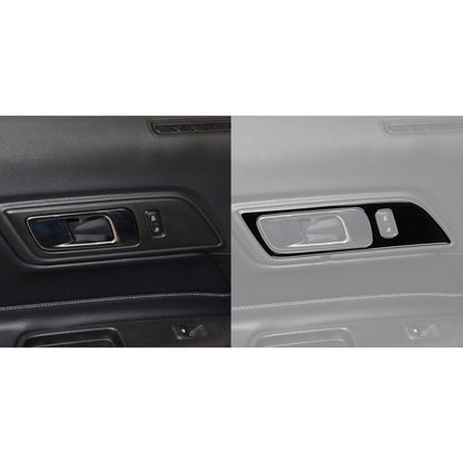 For Ford Mustang 2015-2020 Car Door Handle Panel Decorative Sticker, Right Drive (Black) - In Car by buy2fix | Online Shopping UK | buy2fix