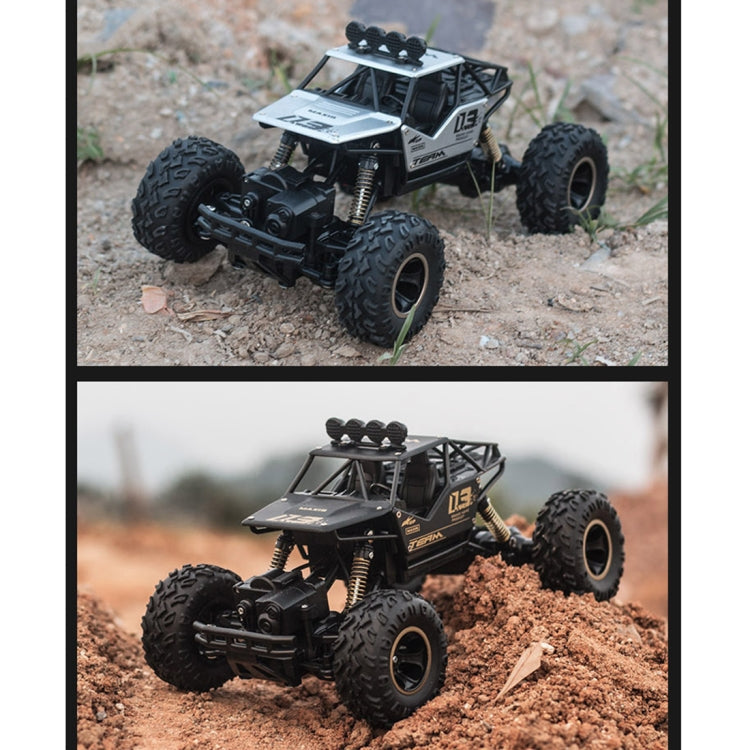 HD6026 1:16 Large Alloy Climbing Car Mountain Bigfoot Cross-country Four-wheel Drive Remote Control Car Toy, Size: 28cm(Silver) - RC Cars by buy2fix | Online Shopping UK | buy2fix