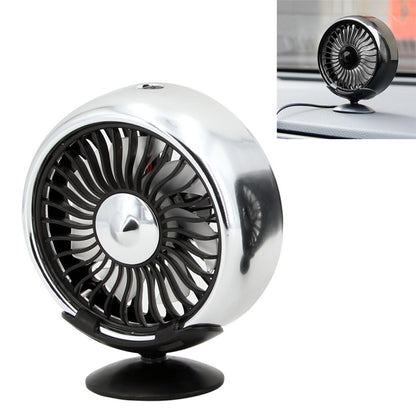Portable Car Electric Cooling Fan with Base(Silver) - Heating & Fans by buy2fix | Online Shopping UK | buy2fix