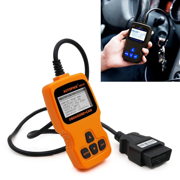 AUTOPHIX OM123 Car Portable OBD2 Scanner Car Diagnostic Tool OBD 2 Automotive Scanner EOBD Code Reader (Orange) - In Car by buy2fix | Online Shopping UK | buy2fix