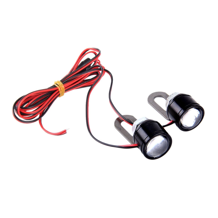 2 PCS 12V 3W  White Light Eagle Eyes LED Strobe Light For Motorcycle ，Wire Length: 90cm - Eagle Eye Lights by buy2fix | Online Shopping UK | buy2fix