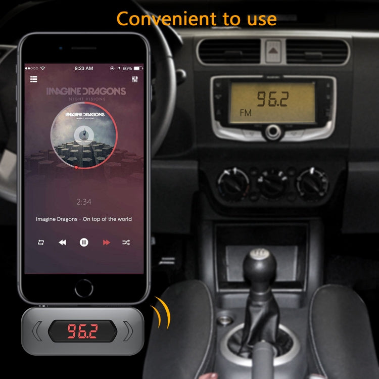 Doosl DSER116 Multifunctional Car FM Transmitter Wireless Music Receiver with 3.5mm Jack & LCD Display, Support Hands-free Call(Black) - Bluetooth Car Kits by DOOSL | Online Shopping UK | buy2fix