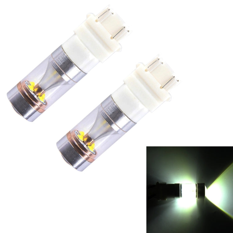 2 PCS T25/3157 Dual Wires 2300 LM 6000K 30W White Light 6 LED CREE Canbus Car Brake Light Bulb, DC 12V - Brake Lights by buy2fix | Online Shopping UK | buy2fix