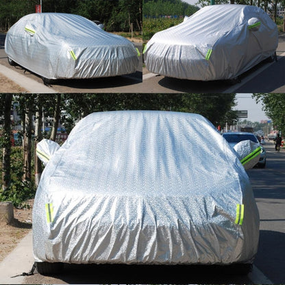 Aluminum Film PEVA Cotton Wool Anti-Dust Waterproof Sunproof Anti-frozen Anti-scratch Heat Dissipation SUV Car Cover with Warning Strips, Fits Cars up to 4.8m(187 inch) in Length - Aluminum Film PEVA by buy2fix | Online Shopping UK | buy2fix