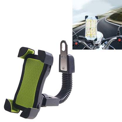 Universal 360 Degrees Free Rotation ABS Motorcycle Phone Bracket Mountain Bike Navigation Bracket GPS/Mobile Holder for 3.5-6.5 inch Mobile Phone(Green) - Holder by buy2fix | Online Shopping UK | buy2fix