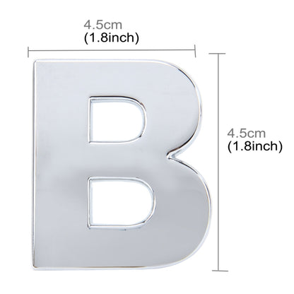 Car Vehicle Badge Emblem 3D English Letter B Self-adhesive Sticker Decal, Size: 4.5*4.5*0.5cm - 3D Metal Sticker by buy2fix | Online Shopping UK | buy2fix