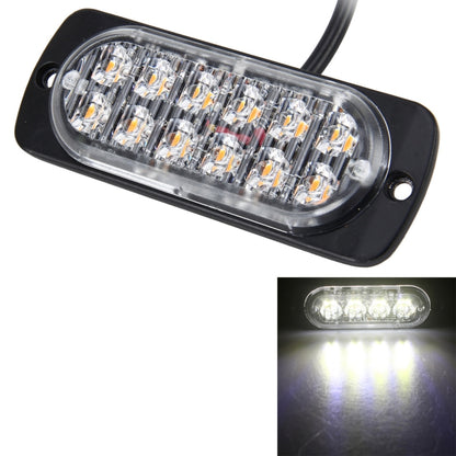 DC 12V-24V  2W 12LEDs SMD-2835 Lamps 17 Flash Patterns 3 Lines Car Flash Lamp Waterproof Car Truck Emergency Strobe Flash Warning Light, Cable Length: 90cm - Warning Lights by buy2fix | Online Shopping UK | buy2fix