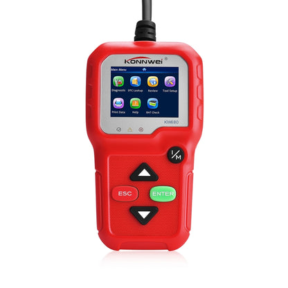 KONNWEI KW680 Mini OBDII Car Auto Diagnostic Scan Tools  Auto Scan Adapter Scan Tool (Can Detect Battery and Voltage, Only Detect 12V Gasoline Car)(Red) - Code Readers & Scan Tools by KONNWEI | Online Shopping UK | buy2fix