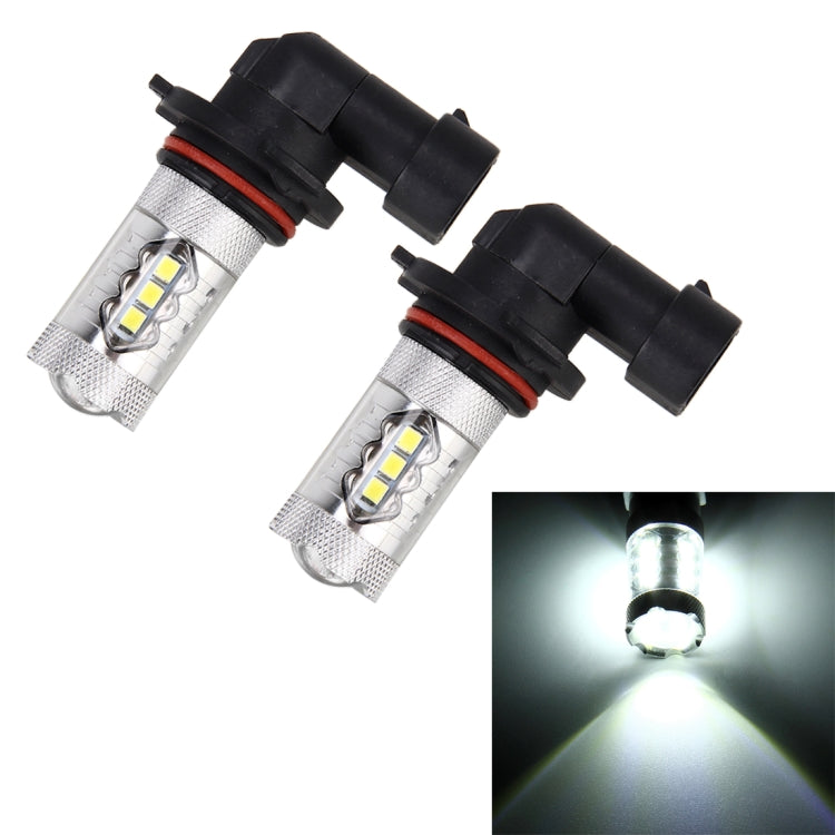 2 PCS HB3 / 9005 DC 12V 5W 250LM Auto Car Fog Lights with 16 SMD-2835 LED Bulbs (White Light) - In Car by buy2fix | Online Shopping UK | buy2fix