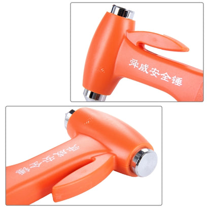 SHUNWEI SD-3501 Seat Belt Cutter Window Breaker Auto Rescue Tool Ideal Plastic Shell Car Safety Emergency Hammer with Adhesive Tape And Fixation Frame(Orange) - Emergency Hammer by SHUNWEI | Online Shopping UK | buy2fix