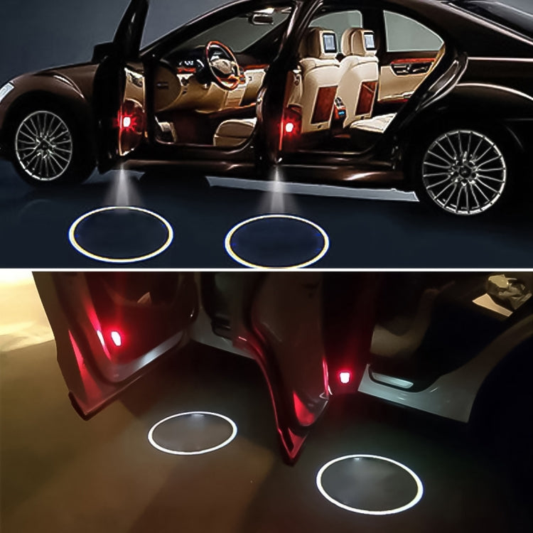 2 PCS LED Car Door Welcome Logo Car Brand Shadow Light Laser Projector Lamp for Benz(Silver) - Door Lights by buy2fix | Online Shopping UK | buy2fix