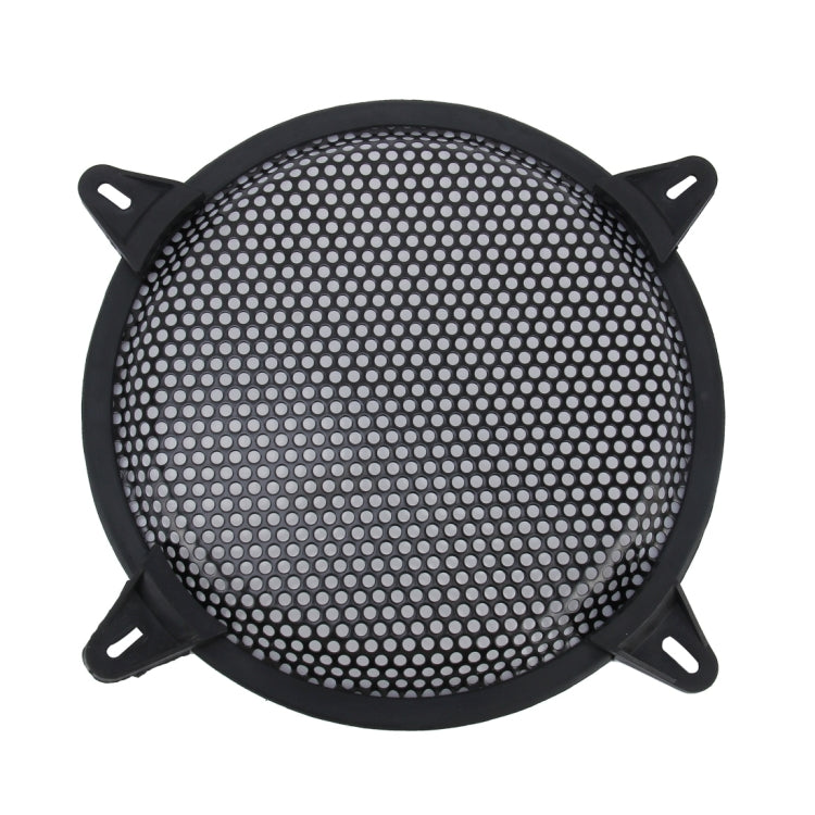 8 inch Car Auto Metal Mesh Black Round Hole Subwoofer Loudspeaker Protective Cover Mask Kit with Fixed Holder - In Car by buy2fix | Online Shopping UK | buy2fix