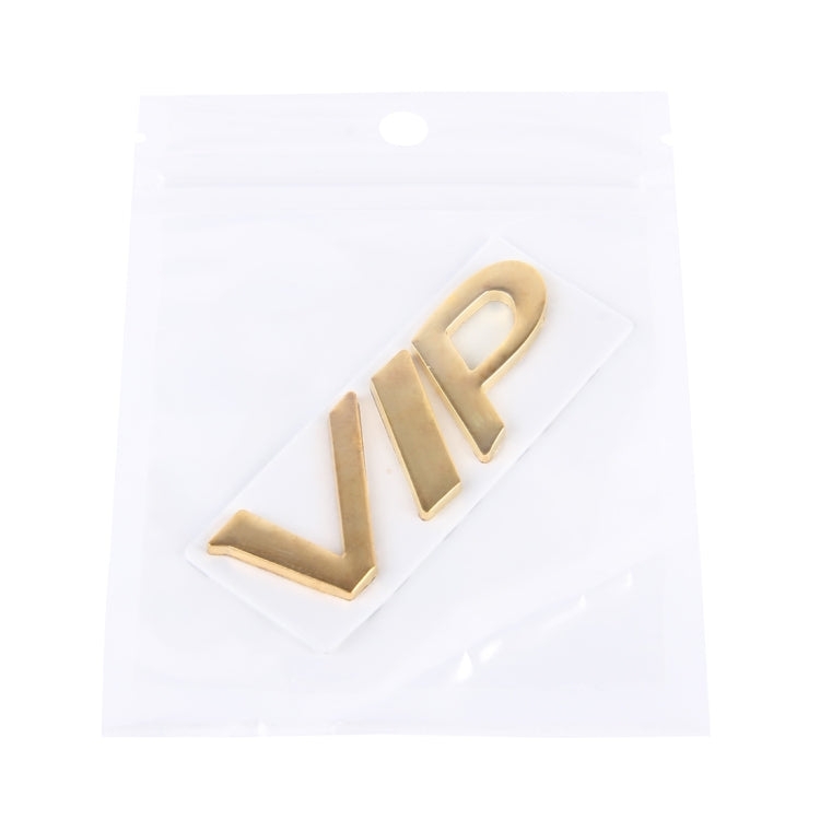 VIP Shape Shining Metal Car Free Sticker(Gold) - 3D Metal Sticker by buy2fix | Online Shopping UK | buy2fix