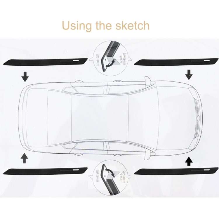 2 Pairs Universal Car Body Rear Bumper Protector Trim Cover Protective Strip Car Body Protective Strip Car Accessories Protective Stickers Car Protective Kit Car Body 4 Angle Protective Cover(White) - Anti Collision Sticker by buy2fix | Online Shopping UK | buy2fix