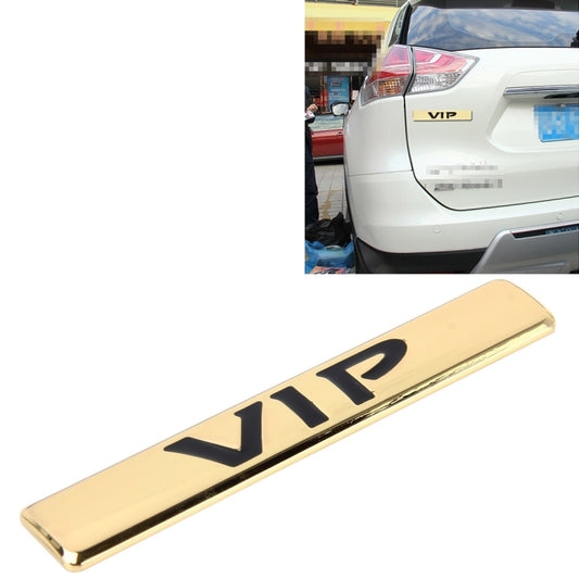 Auto VIP Sticker  VIP Label Car Stickers 3D Metal Fashion VIP Logo Car Stickers,Size:9.5*1.5cm(Gold) - Decorative Sticker by buy2fix | Online Shopping UK | buy2fix