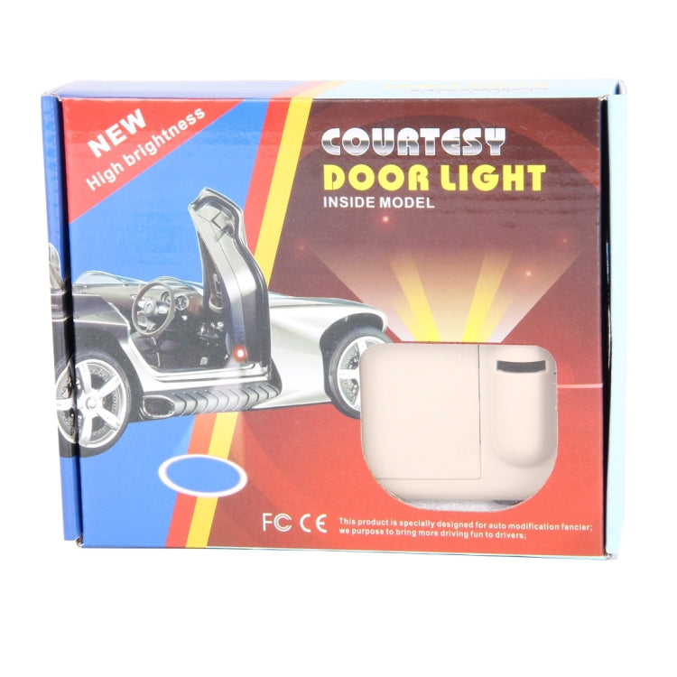 2 PCS LED Ghost Shadow Light, Car Door LED Laser Welcome Decorative Light, Display Logo for Honda Car Brand(Khaki) - Door Lights by buy2fix | Online Shopping UK | buy2fix