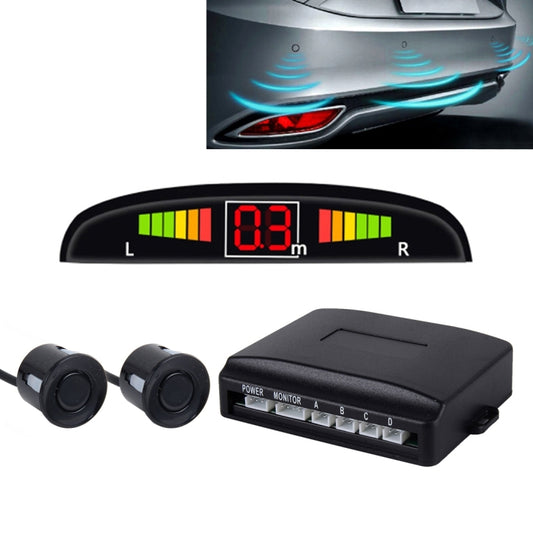 Car Buzzer Reverse Backup Radar System - Premium Quality 2 Parking Sensors Car Reverse Backup Radar System with LCD Display(Black) - In Car by buy2fix | Online Shopping UK | buy2fix