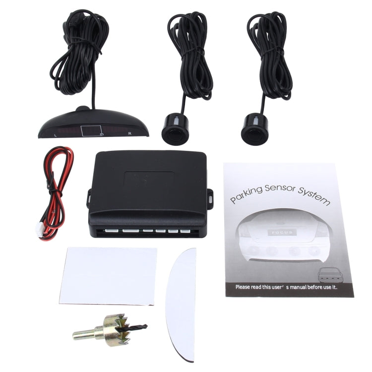 Car Buzzer Reverse Backup Radar System - Premium Quality 2 Parking Sensors Car Reverse Backup Radar System with LCD Display(Black) - In Car by buy2fix | Online Shopping UK | buy2fix