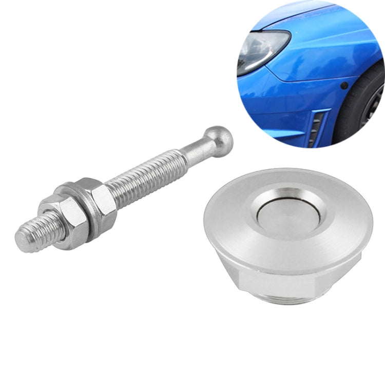 Car Mini Stainless Steel Quick-pins Push Button Billet Hood Pins Lock Clip Kit (Silver) - In Car by buy2fix | Online Shopping UK | buy2fix