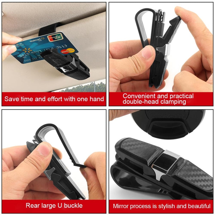 Vehicle Mounted Glasses Clip Car Eyeglass Bill Holder, Package: OPP Bag(Silver) - Sunglasses & Glasses Clips by buy2fix | Online Shopping UK | buy2fix