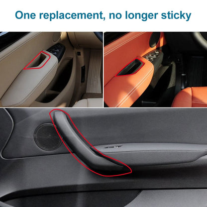 Car Front Left Inside Doors Handle Pull Trim Cover 5141 7394 519-1 for BMW X3 X4, Left Driving (Black) - In Car by buy2fix | Online Shopping UK | buy2fix