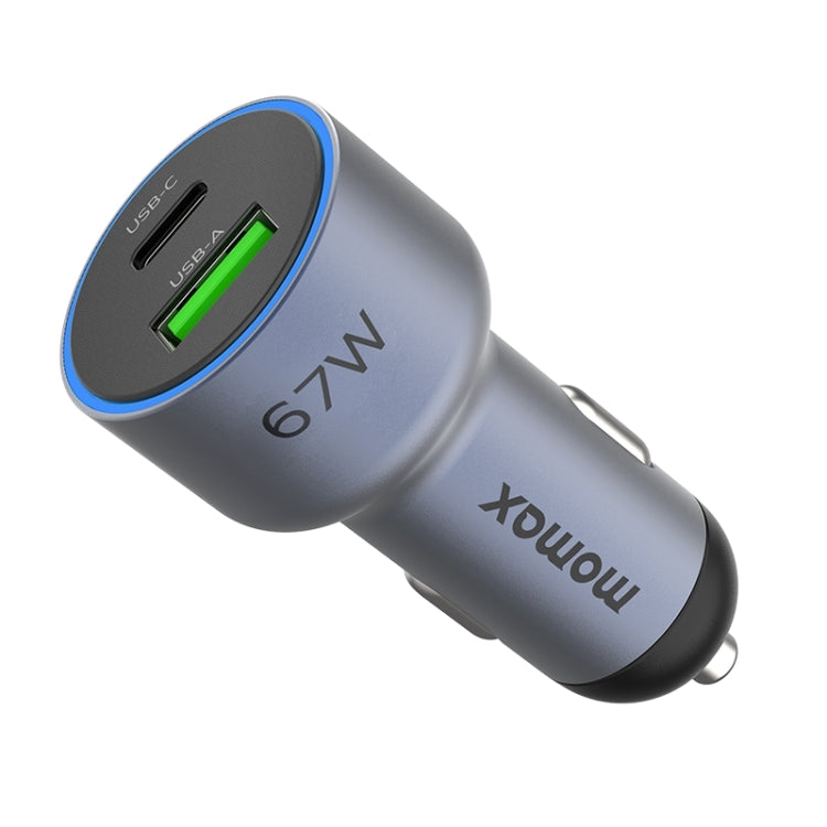 MOMAX UC16E 67W USB-C / Type-C + USB Dual Ports Car Charger - Car Charger by MOMAX | Online Shopping UK | buy2fix