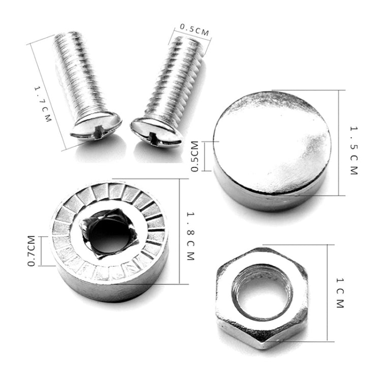 10 Sets Anti-theft Screws Car License Plate Bolts Frame Screws - In Car by buy2fix | Online Shopping UK | buy2fix