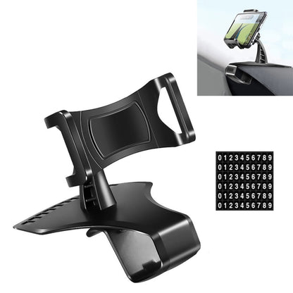 Car Dashboard Mobile Phone Holder Bracket with Number Plate (Black) -  by buy2fix | Online Shopping UK | buy2fix