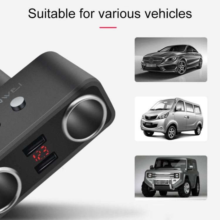 SHUNWEI SD-1925 120W 3A Car 2 in 1 Dual USB Charger 90 Degree Free Rotation Cigarette Lighter(Grey) -  by SHUNWEI | Online Shopping UK | buy2fix