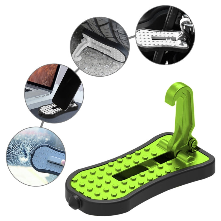 Multi-functional Car Door Sill Step Pedals Pads with Safety Hammer(Green) - In Car by buy2fix | Online Shopping UK | buy2fix