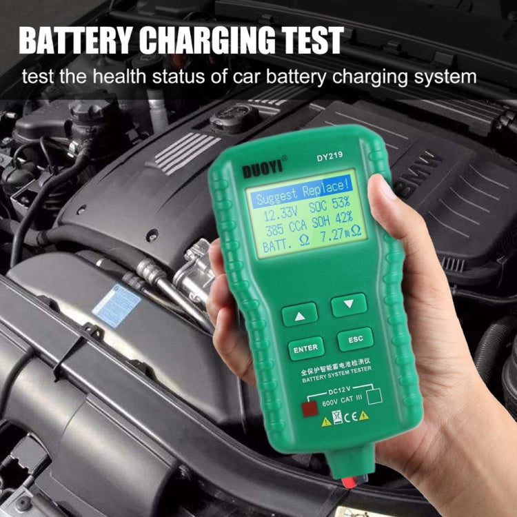 DUOYI DY219 Digital Battery Analyzer Car Fault Diagnostic Device Current and Voltage Detector - Electronic Test by DUOYI | Online Shopping UK | buy2fix