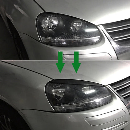 Car Headlight Eyebrow Decoration Sticker for Volkswagen Golf 5 (Black) - In Car by buy2fix | Online Shopping UK | buy2fix