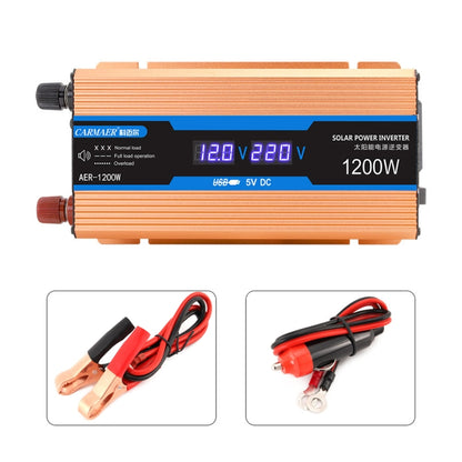 Carmaer 24V to 220V 1200W Car Multi-function Double Digital Display Inverter Household Power Converter - In Car by buy2fix | Online Shopping UK | buy2fix