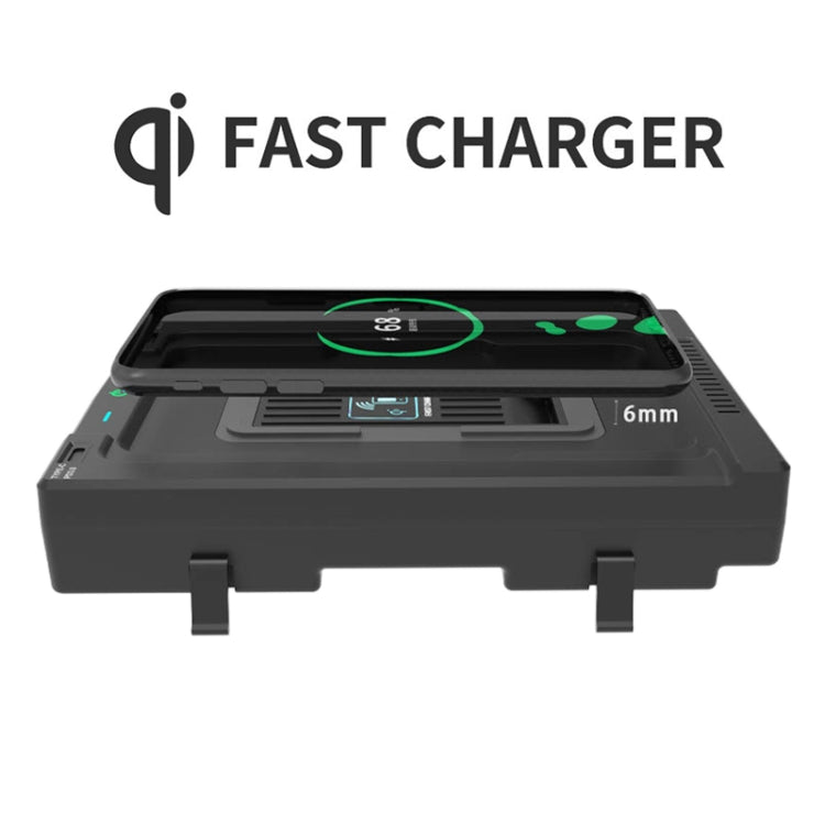HFC-1065 Car Qi Standard Wireless Charger 10W Quick Charging for Toyota Highlander 2022, Left and Right Driving - In Car by buy2fix | Online Shopping UK | buy2fix