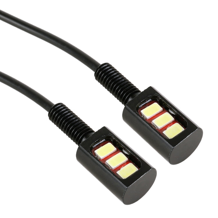 1 Pair DC12V 0.4W 3LEDs SMD-5630 Car / Motorcycle License Plate Light, Cable Length: 27cm (Red Light) - In Car by buy2fix | Online Shopping UK | buy2fix