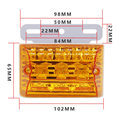 4 PCS ZS-6001 DC24V Car / Truck Side Marker Indicator Lights Bulb Lamp (Yellow Light) - In Car by buy2fix | Online Shopping UK | buy2fix