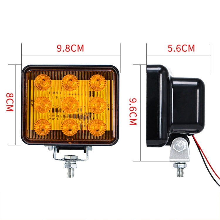 2 PCS ZS-7013 3 inch 9LEDs Strobe Waterproof Car / Truck Warning Light (Red Light) - In Car by buy2fix | Online Shopping UK | buy2fix